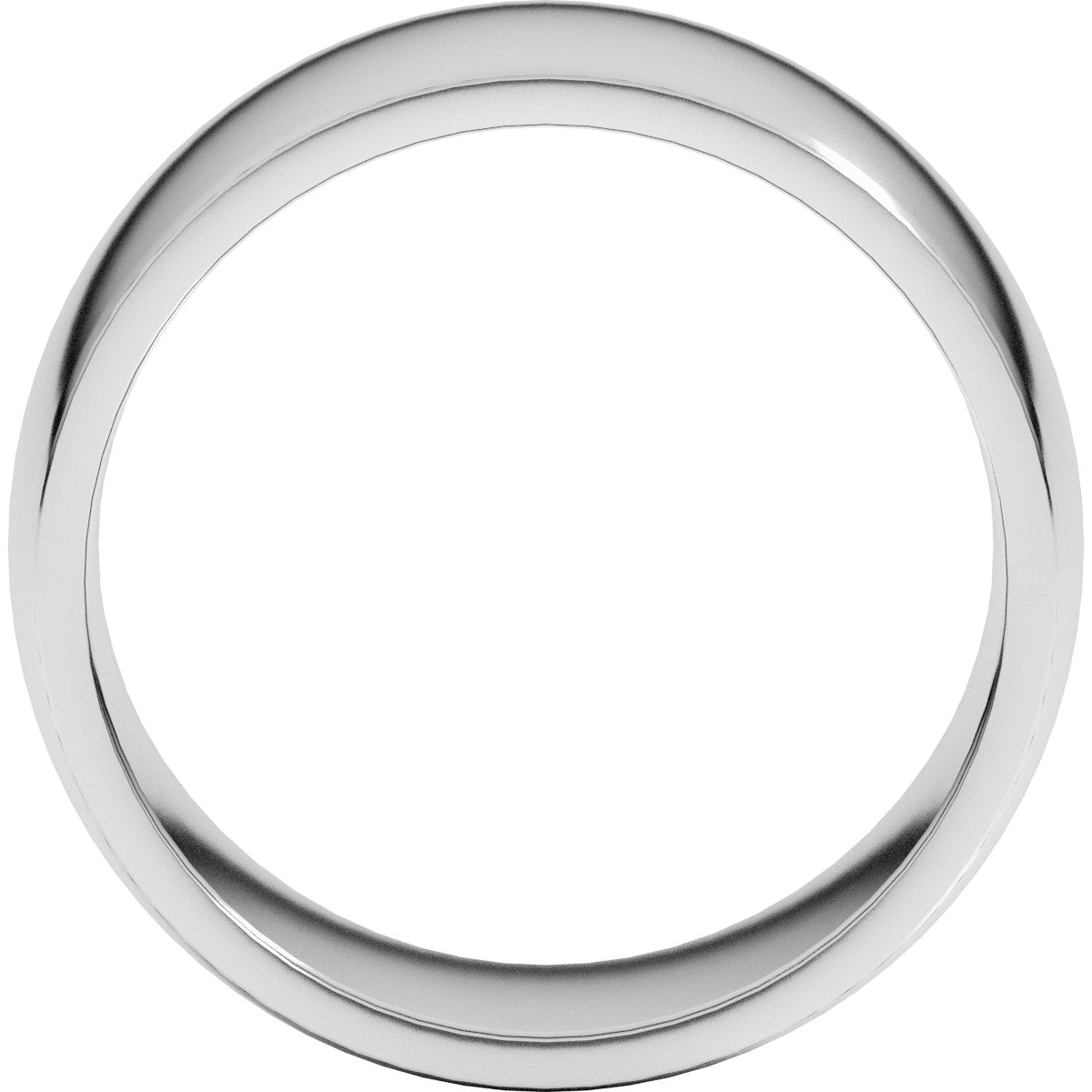 10 mm Lightweight Comfort-Fit Half Round Band in 14k white gold