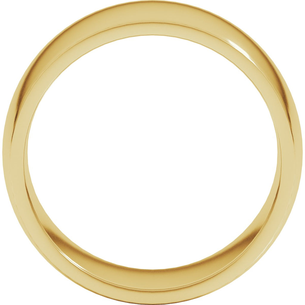 10 mm Lightweight Comfort-Fit Half Round Band in 14k yellow gold