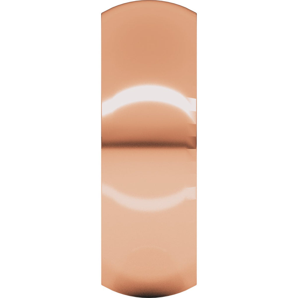 7 mm Comfort-Fit Half Round Band in 14k rose gold