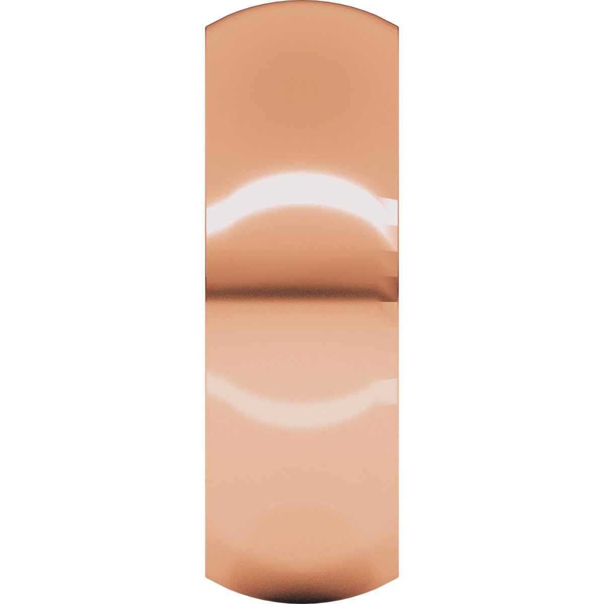 7 mm Comfort-Fit Half Round Band in 14k rose gold