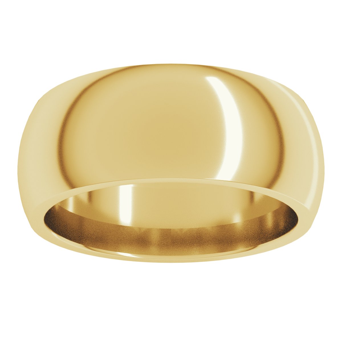 8 mm Comfort-Fit Half Round Band in 14k yellow gold
