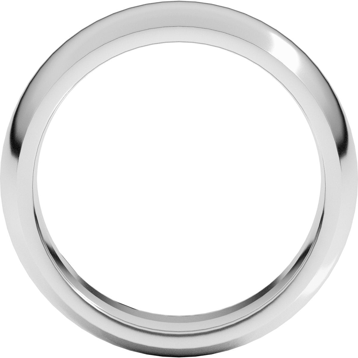 7 mm Comfort-Fit Half Round Band in 14k white gold