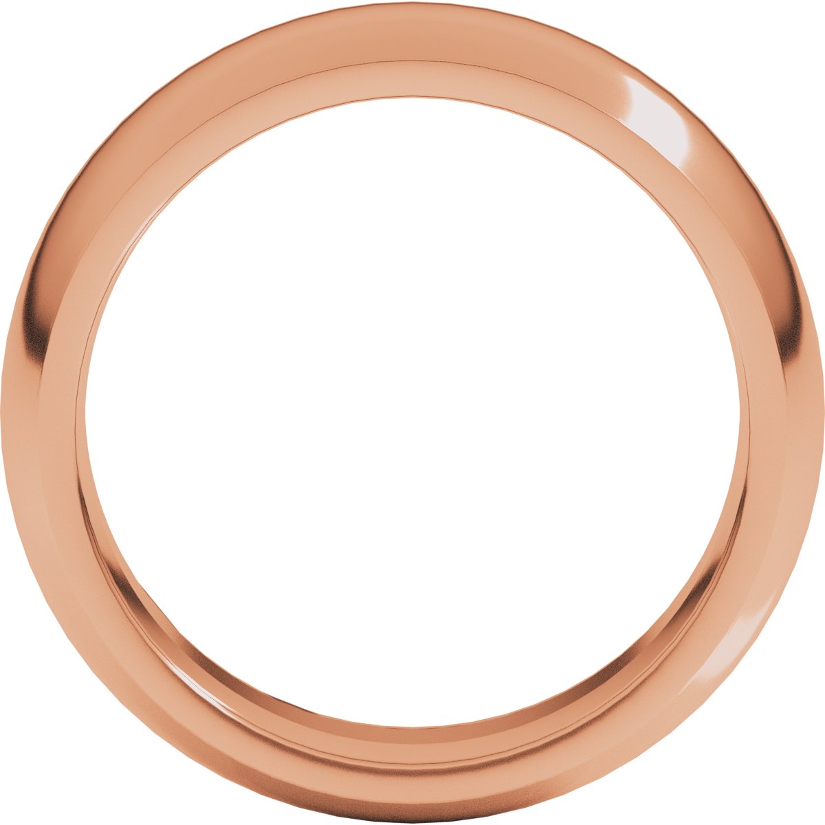 7 mm Comfort-Fit Half Round Band in 14k rose gold