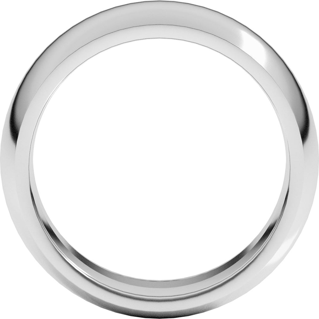 8 mm Comfort-Fit Half Round Band in 14k white gold