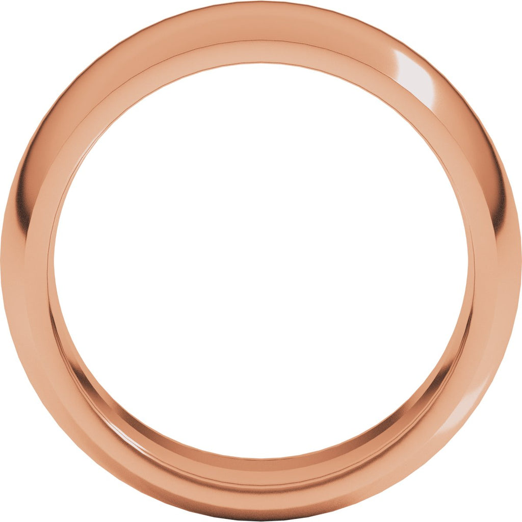 8 mm Comfort-Fit Half Round Band in 14k rose gold