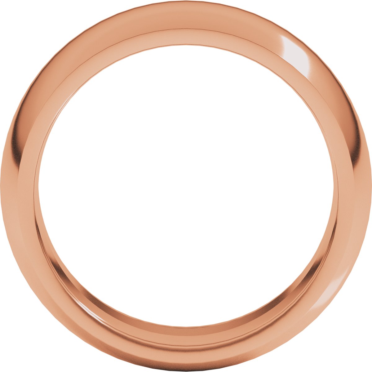 8 mm Comfort-Fit Half Round Band in 14k rose gold