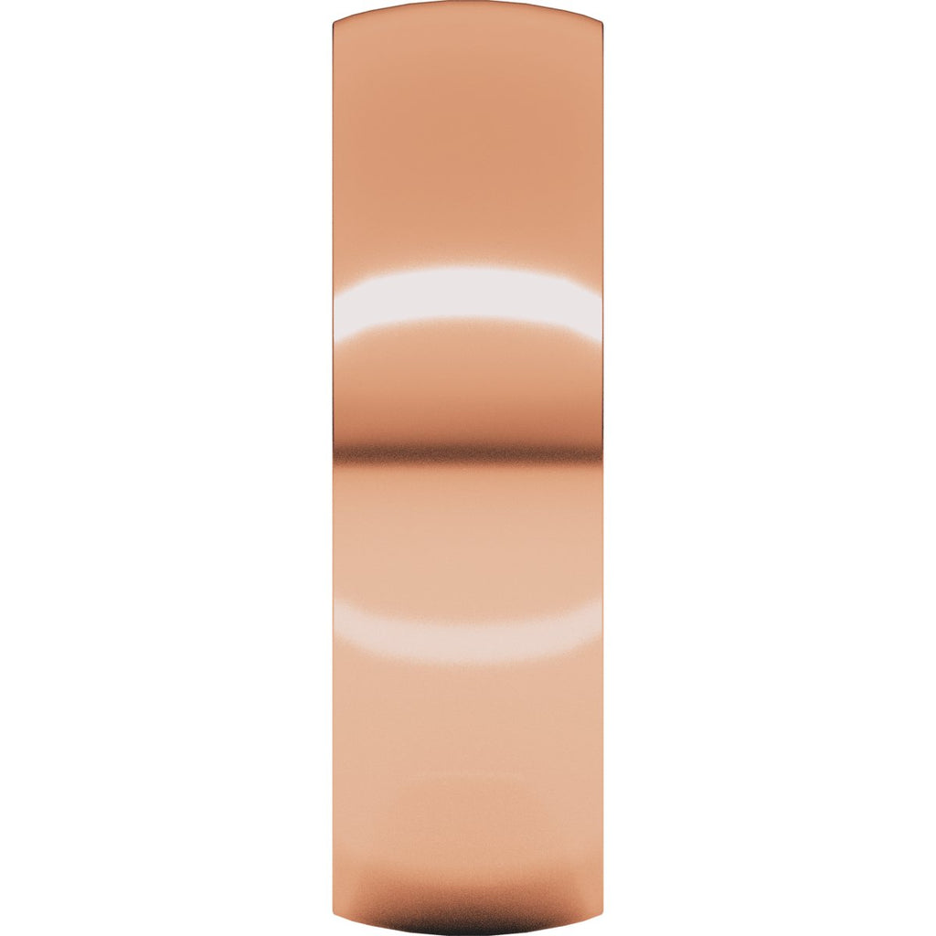 6 mm Lightweight Comfort-Fit Half Round Band in 14k rose gold