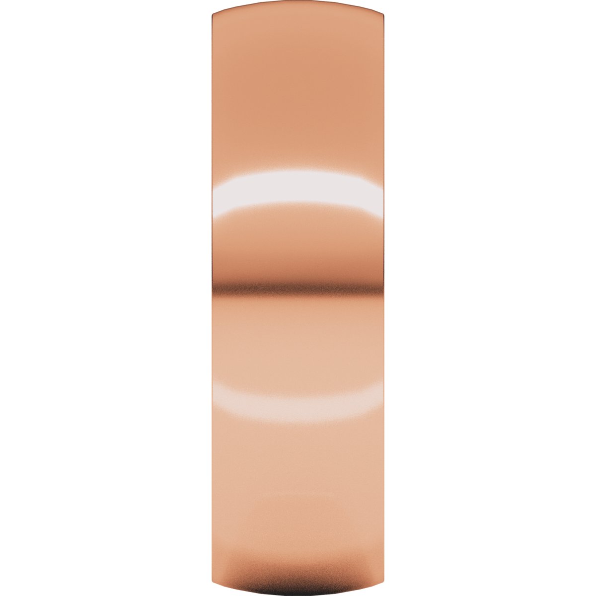 6 mm Lightweight Comfort-Fit Half Round Band in 14k rose gold