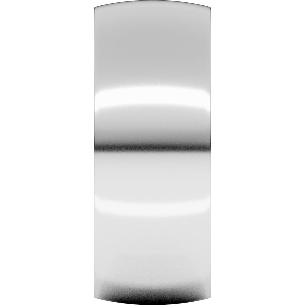 8 mm Lightweight Comfort-Fit Half Round Band in 14k white gold