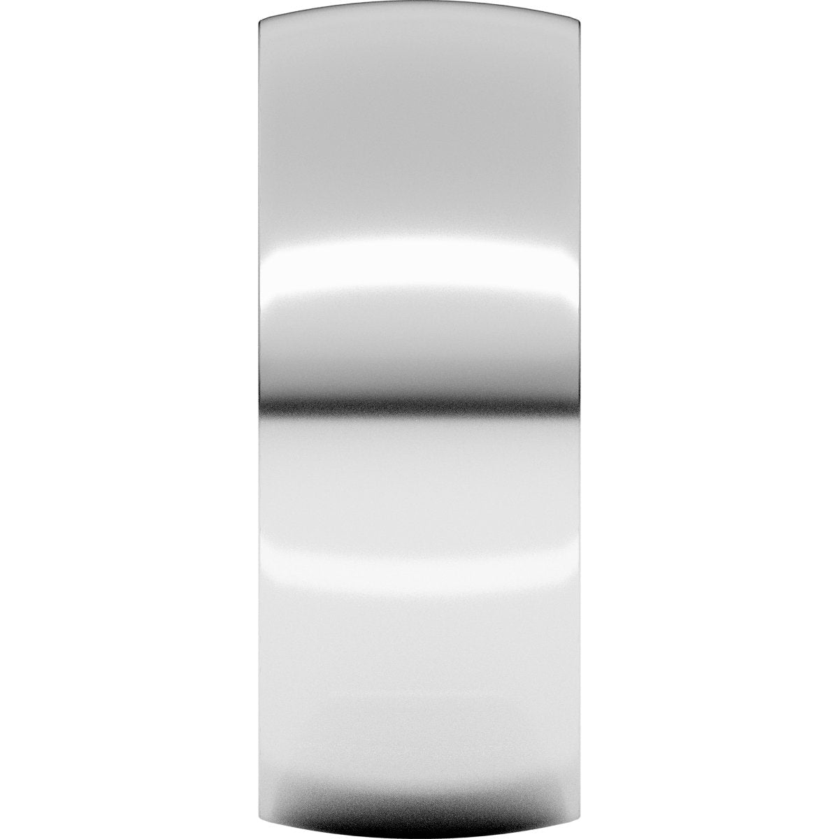 8 mm Lightweight Comfort-Fit Half Round Band in 14k white gold