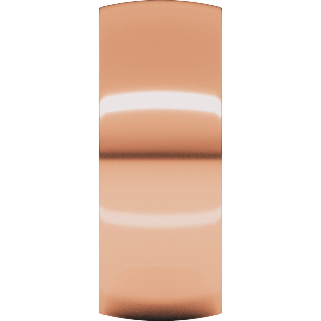 8 mm Lightweight Comfort-Fit Half Round Band in 14k rose gold