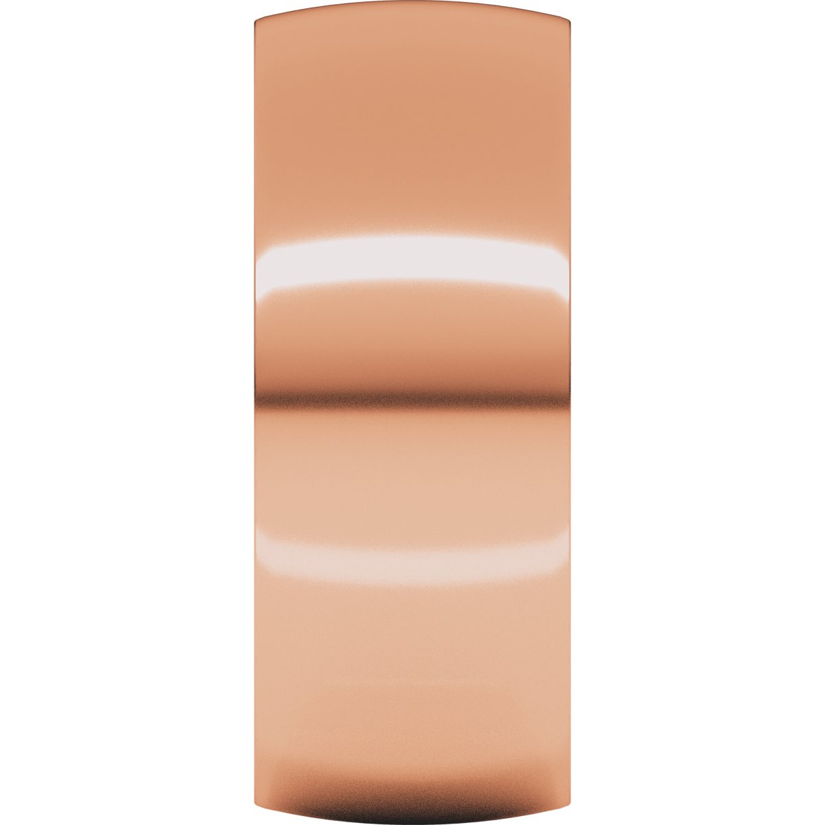 8 mm Lightweight Comfort-Fit Half Round Band in 14k rose gold