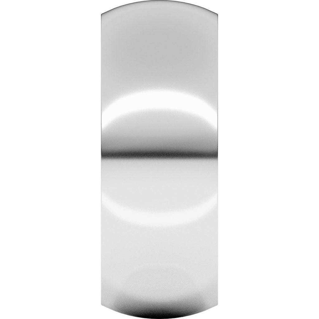 8 mm Comfort-Fit Half Round Band in 14k white gold