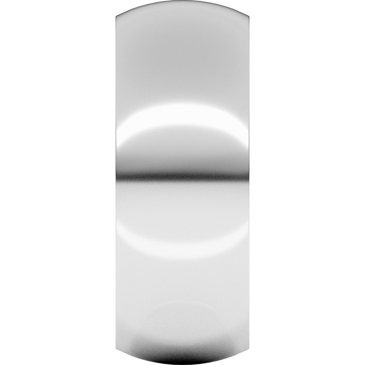 8 mm Comfort-Fit Half Round Band in 14k white gold