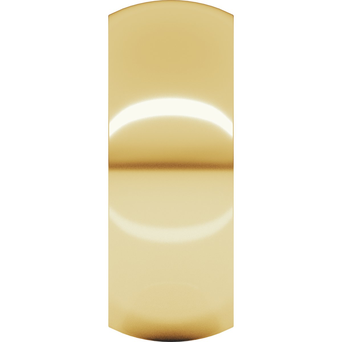 8 mm Comfort-Fit Half Round Band in 14k yellow gold