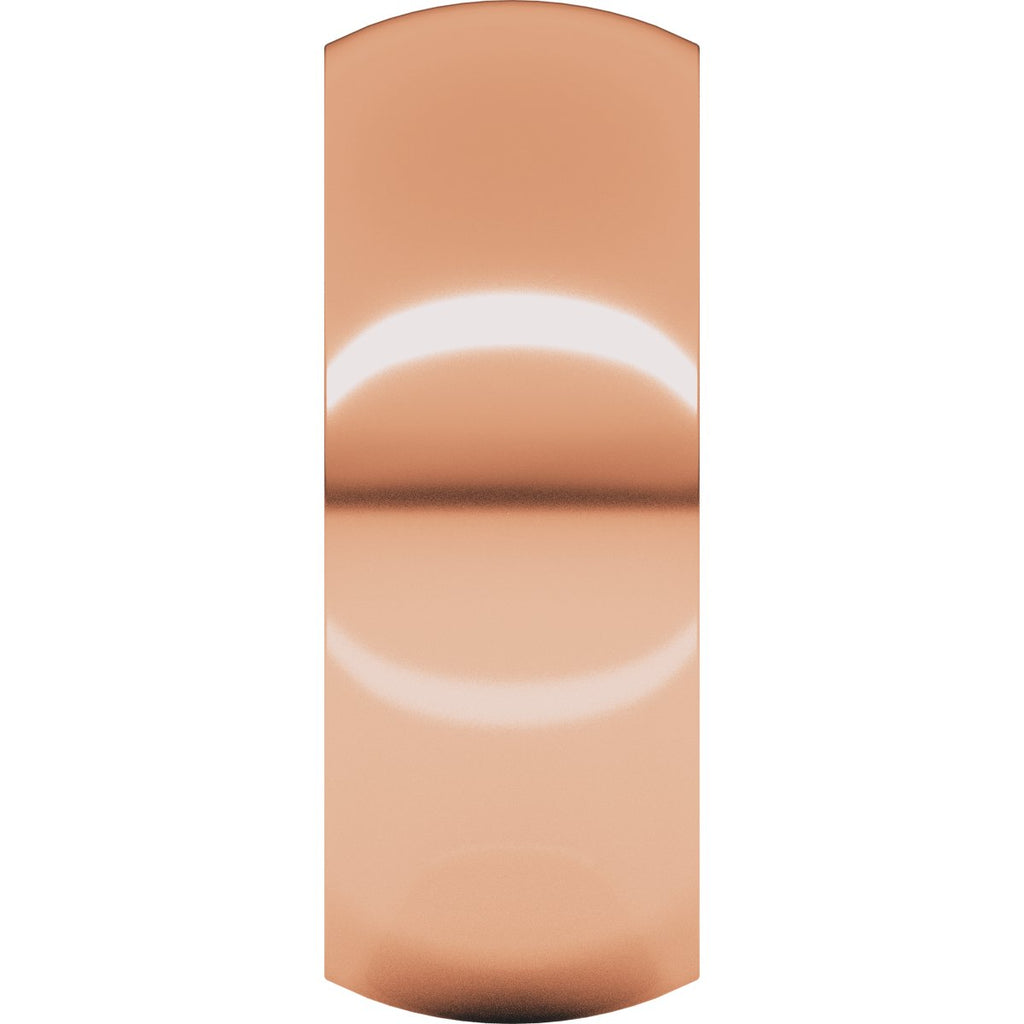 8 mm Comfort-Fit Half Round Band in 14k rose gold