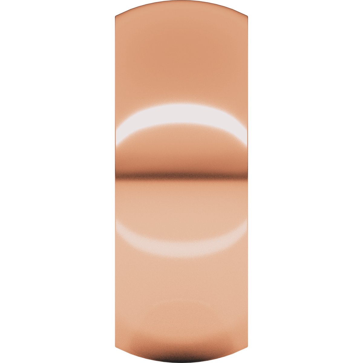 8 mm Comfort-Fit Half Round Band in 14k rose gold