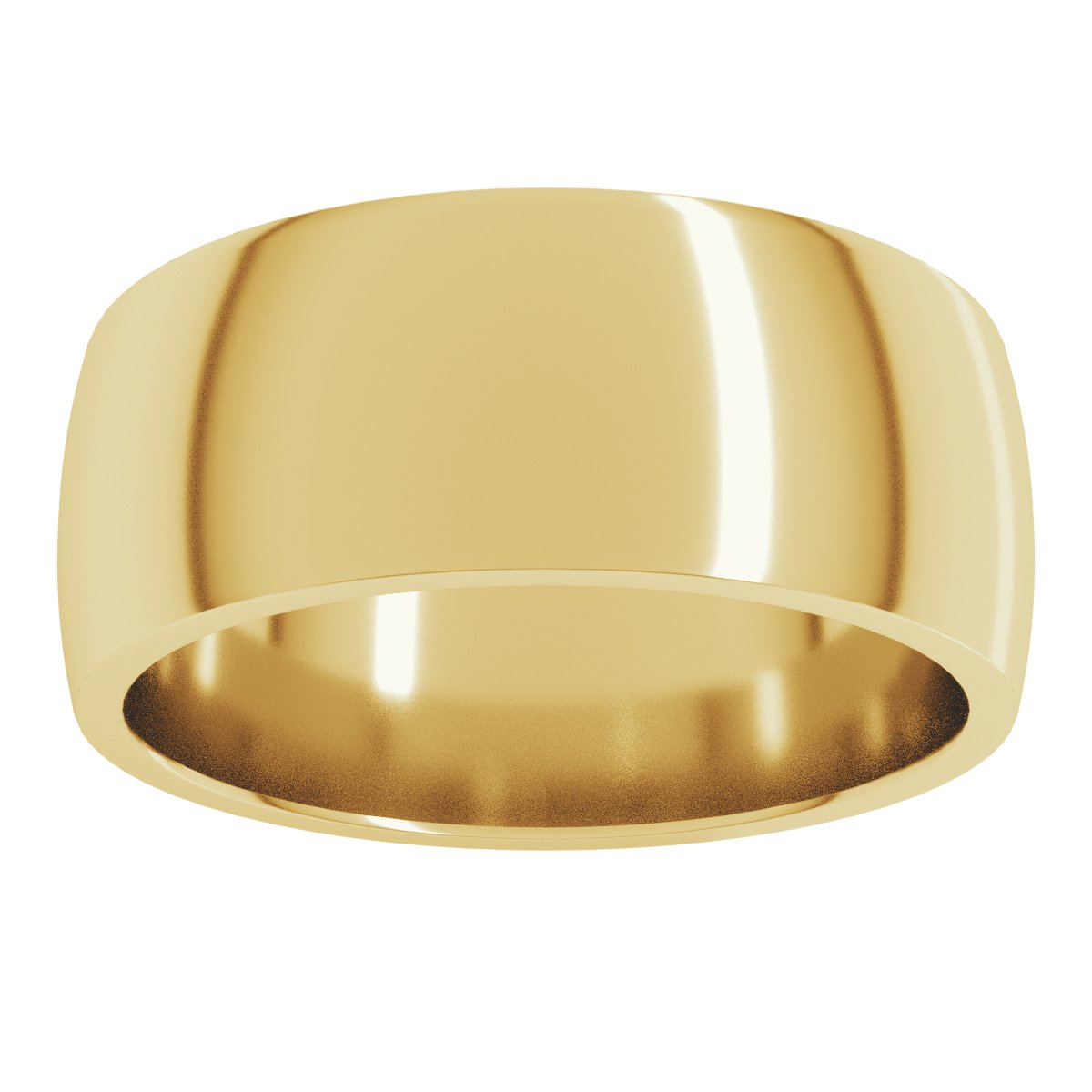 8 mm Lightweight Comfort-Fit Half Round Band in 14k yellow gold