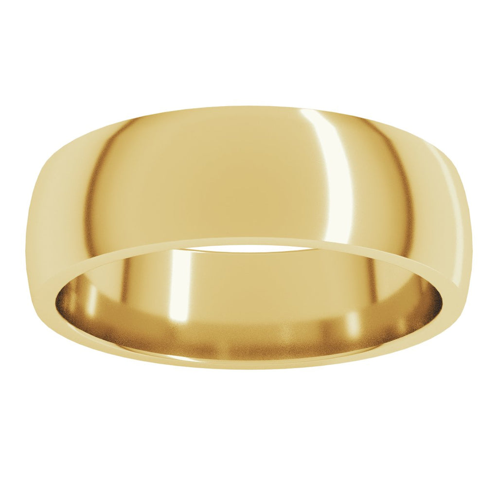 6 mm Lightweight Comfort-Fit Half Round Band in 14k yellow gold