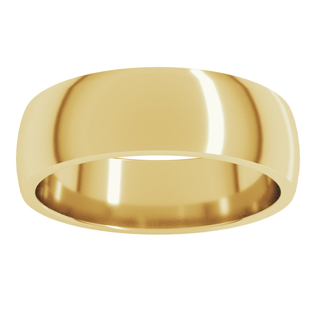 6 mm Lightweight Comfort-Fit Half Round Band in 14k yellow gold