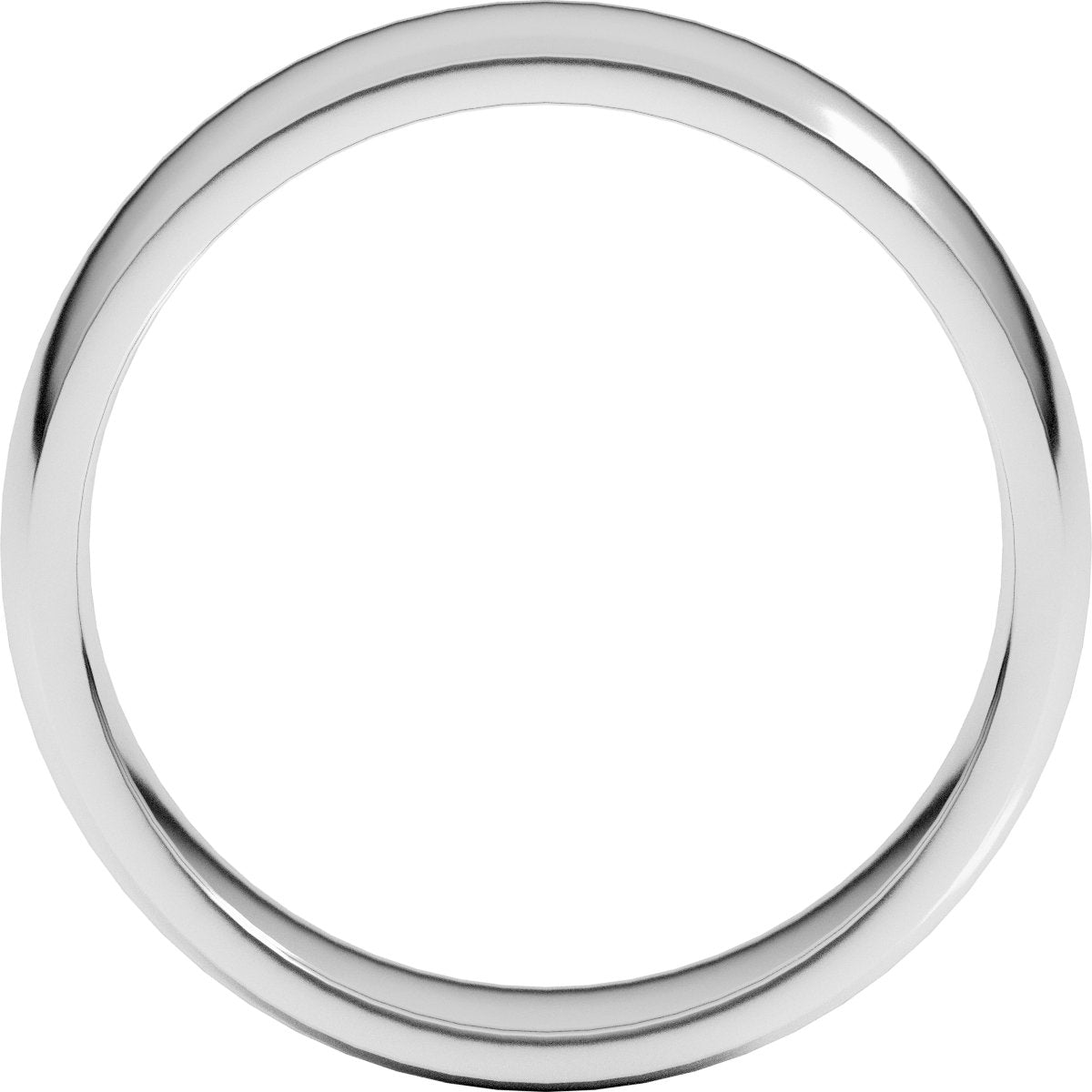 6 mm Lightweight Comfort-Fit Half Round Band in 14k white gold