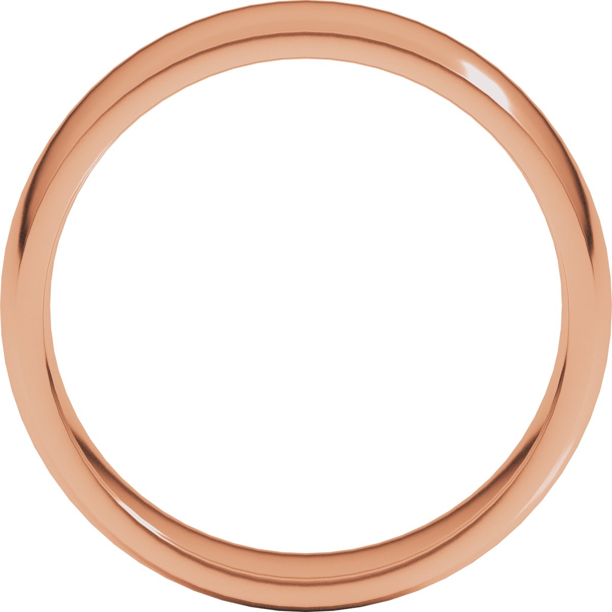 6 mm Lightweight Comfort-Fit Half Round Band in 14k rose gold