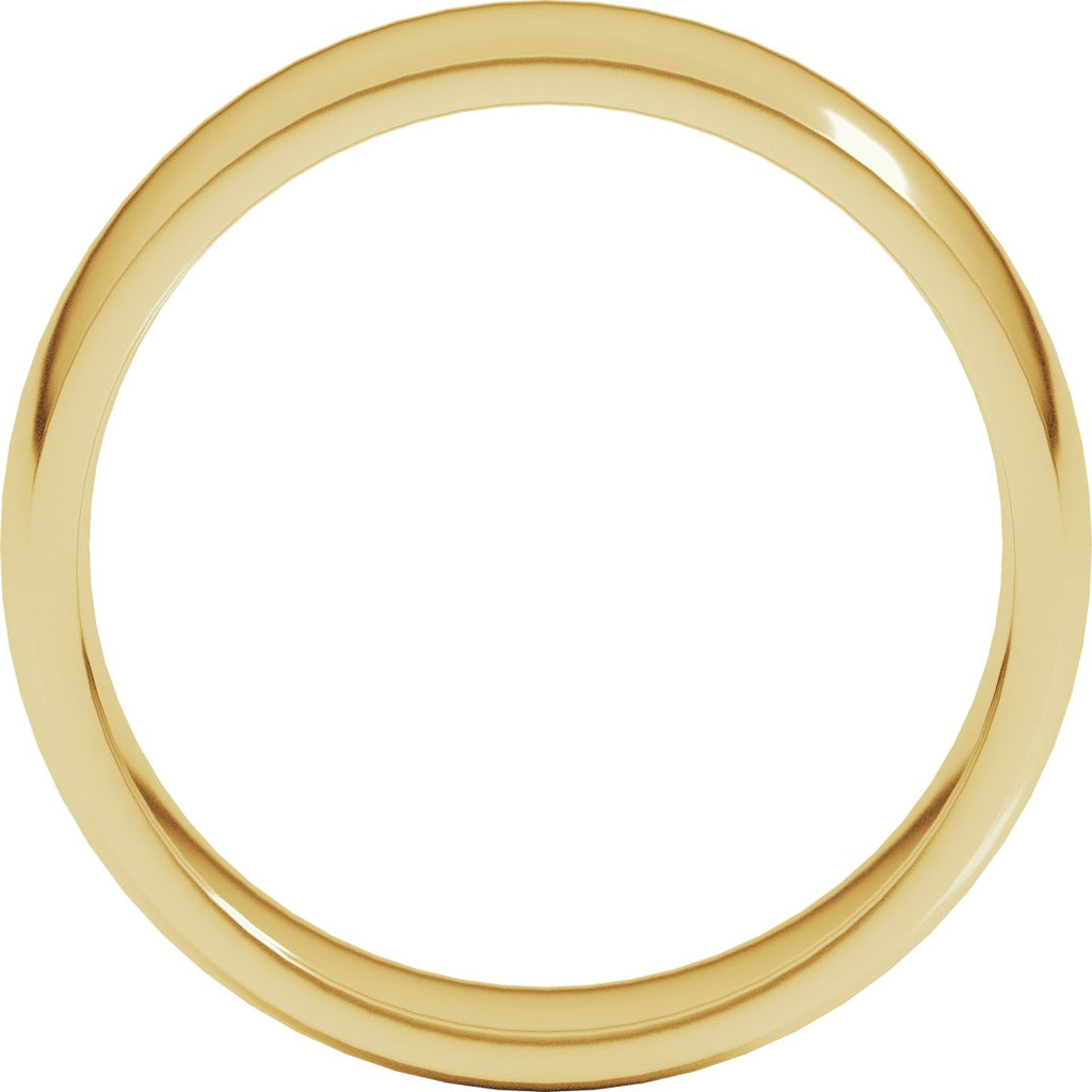 6 mm Lightweight Comfort-Fit Half Round Band in 14k yellow gold