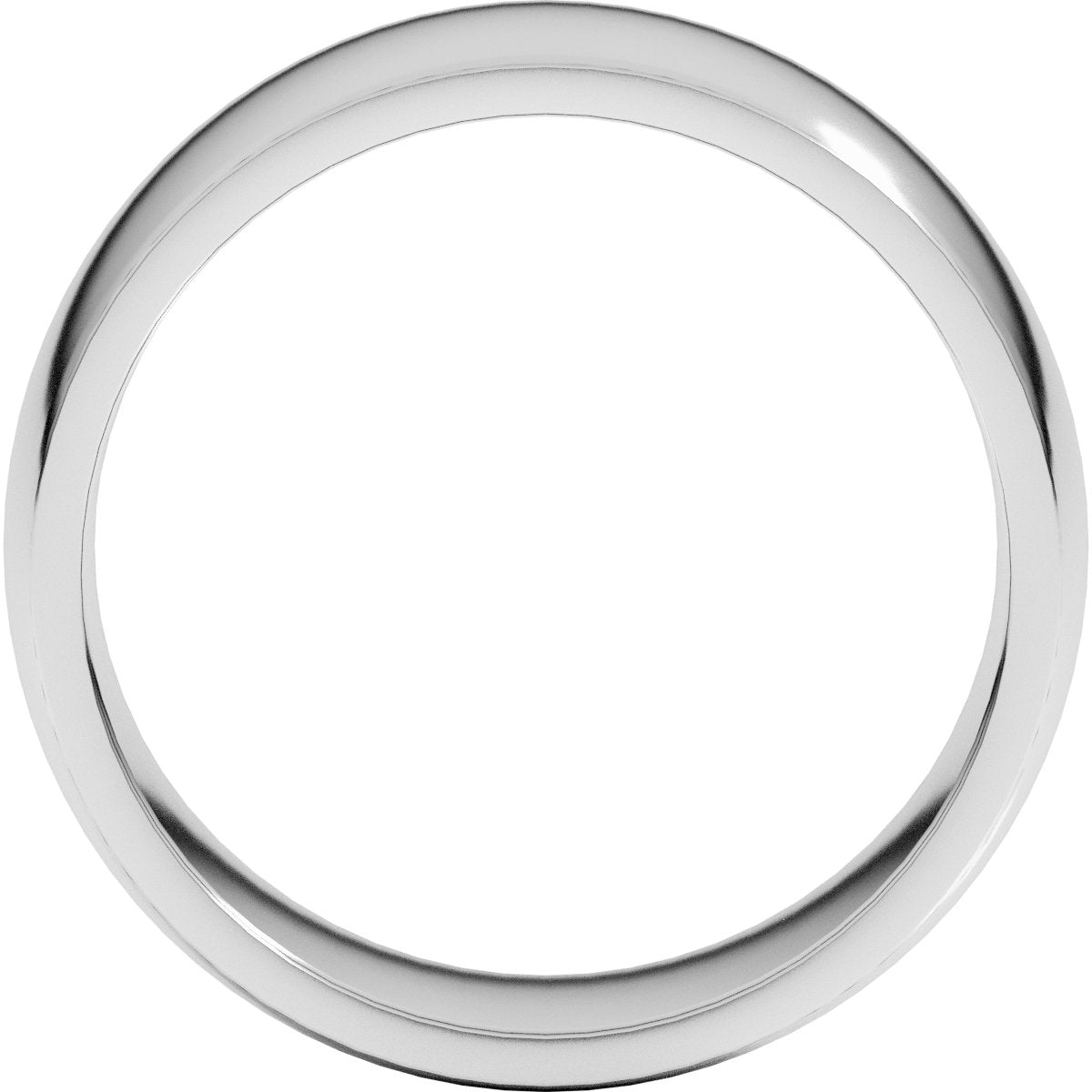 8 mm Lightweight Comfort-Fit Half Round Band in 14k white gold