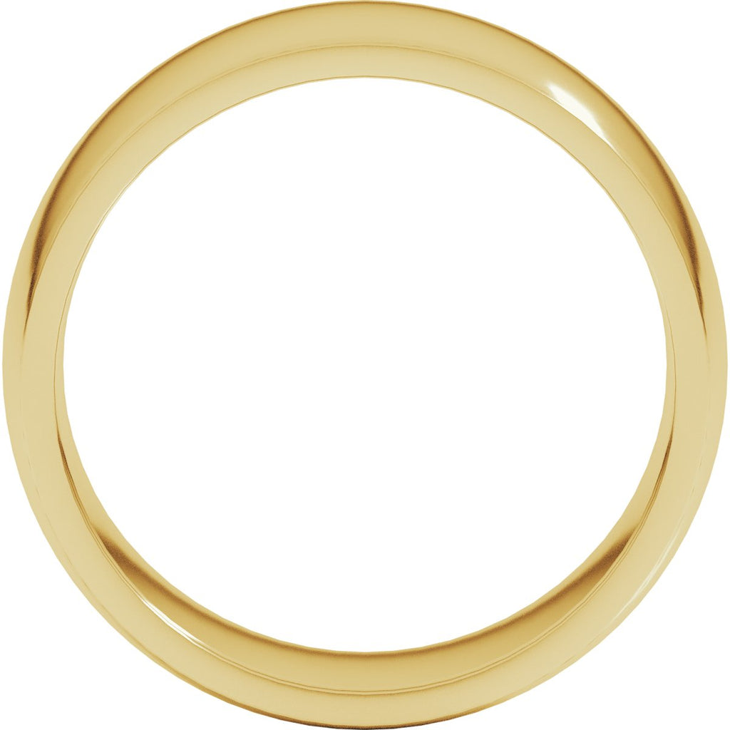 8 mm Lightweight Comfort-Fit Half Round Band in 14k yellow gold