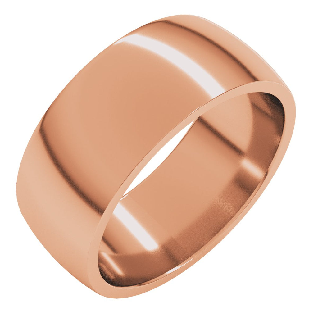 8 mm Lightweight Comfort-Fit Half Round Band in 14k rose gold