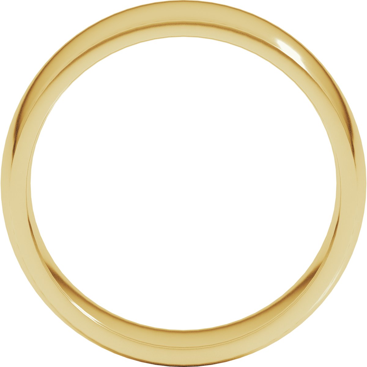 7 mm Lightweight Comfort-Fit Half Round Band in 14k yellow gold