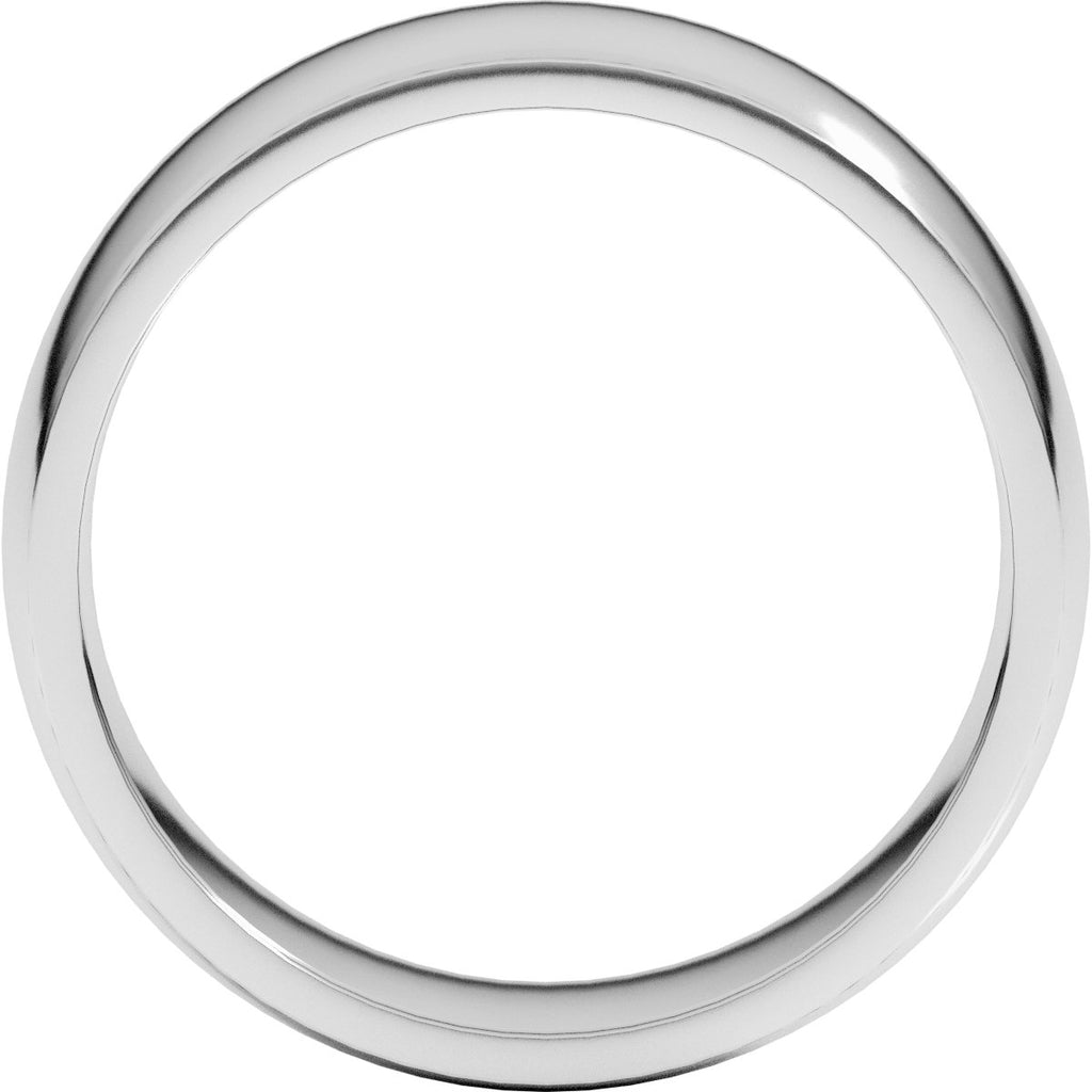 7 mm Lightweight Comfort-Fit Half Round Band in 14k white gold