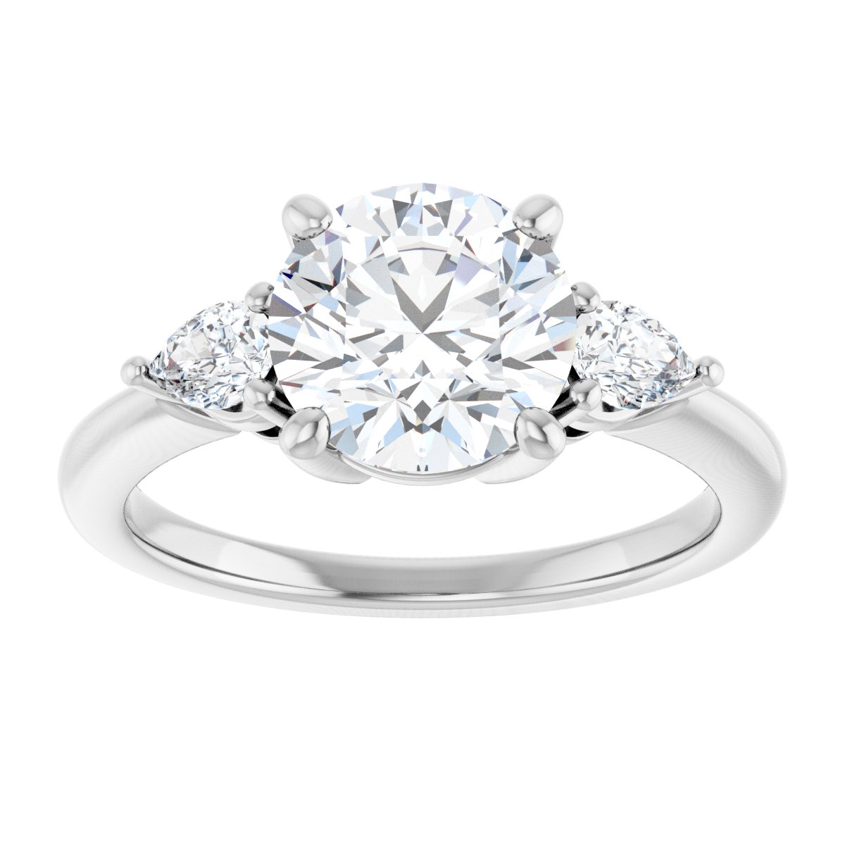 2 1/4 CTW Lab-Grown Diamond Engagement Ring in 14k white gold