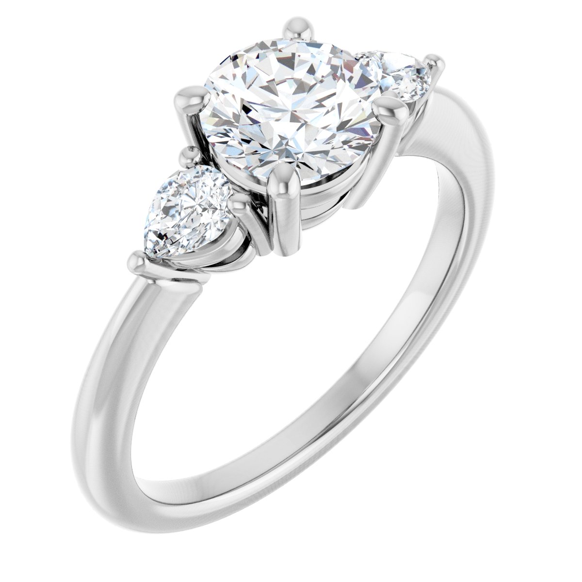 1 1/4 CTW Lab-Grown Diamond Engagement Ring in 14k white gold