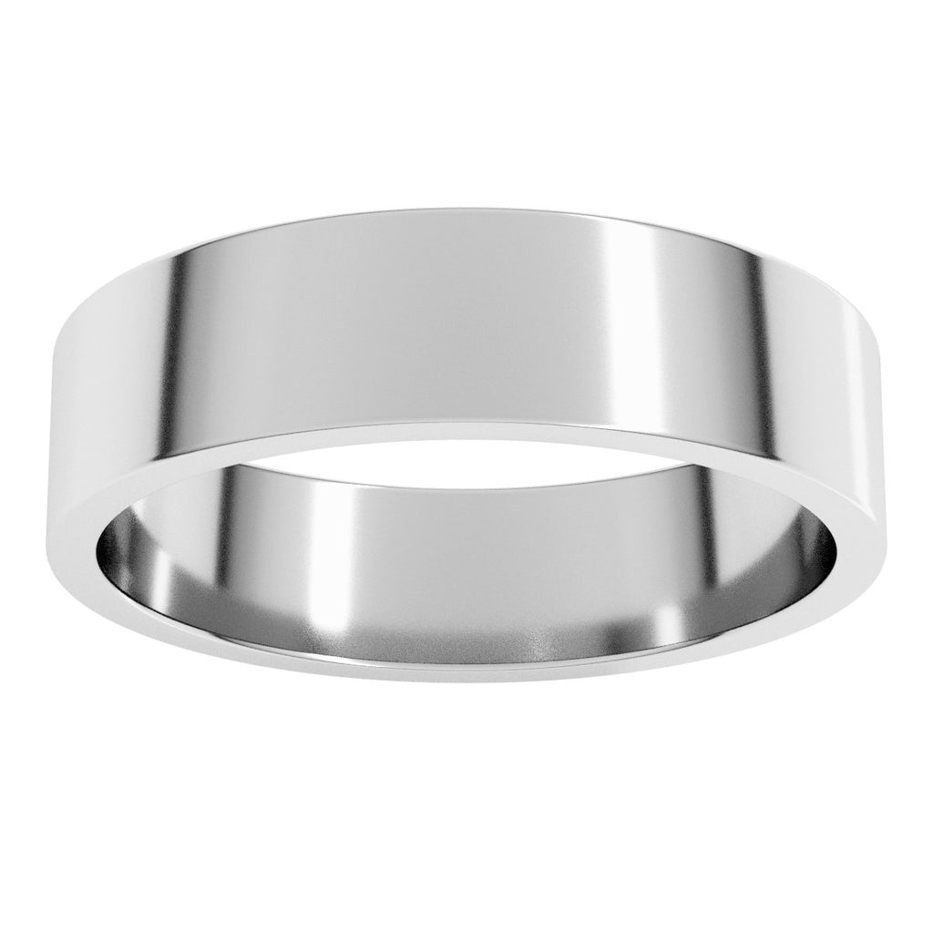 5 mm Flat Band in 14k white gold