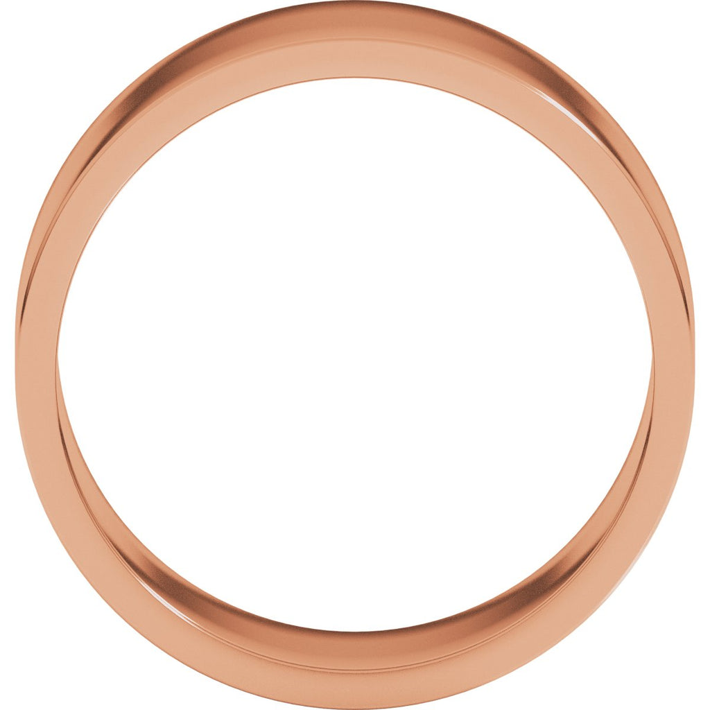 8 mm Flat Band in 14k rose gold