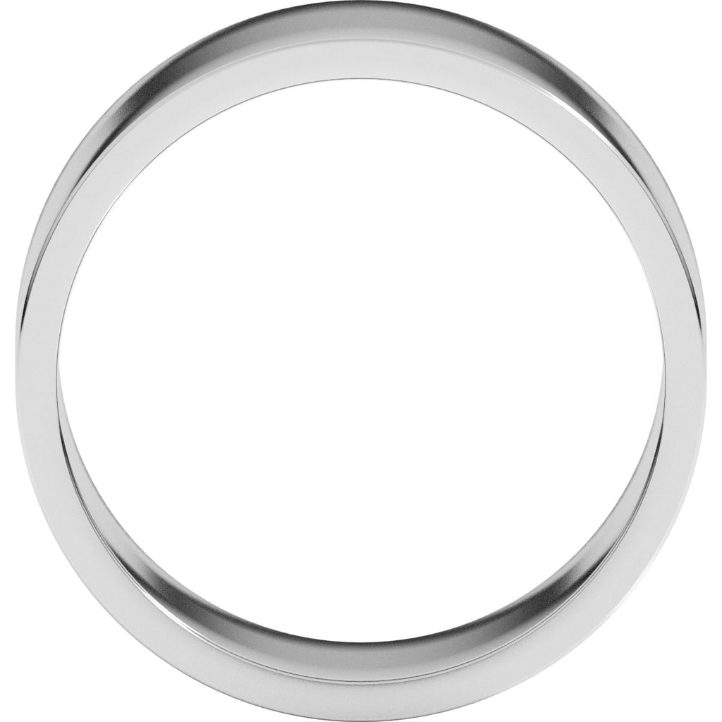 8 mm Flat Band in 14k white gold