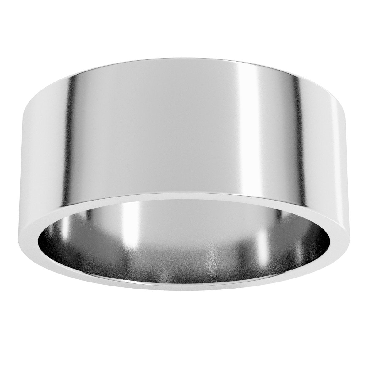 8 mm Flat Band in 14k white gold