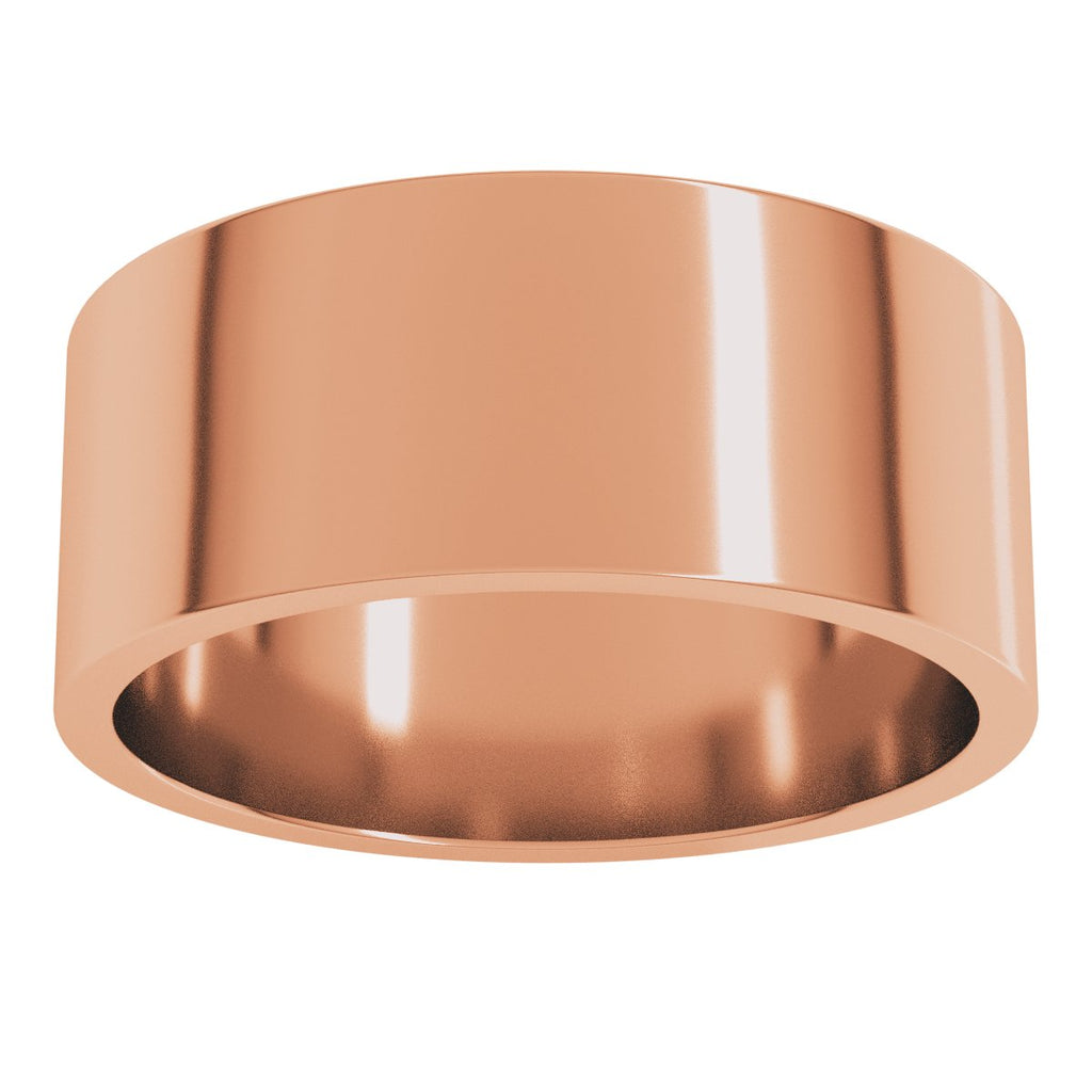 8 mm Flat Band in 14k rose gold