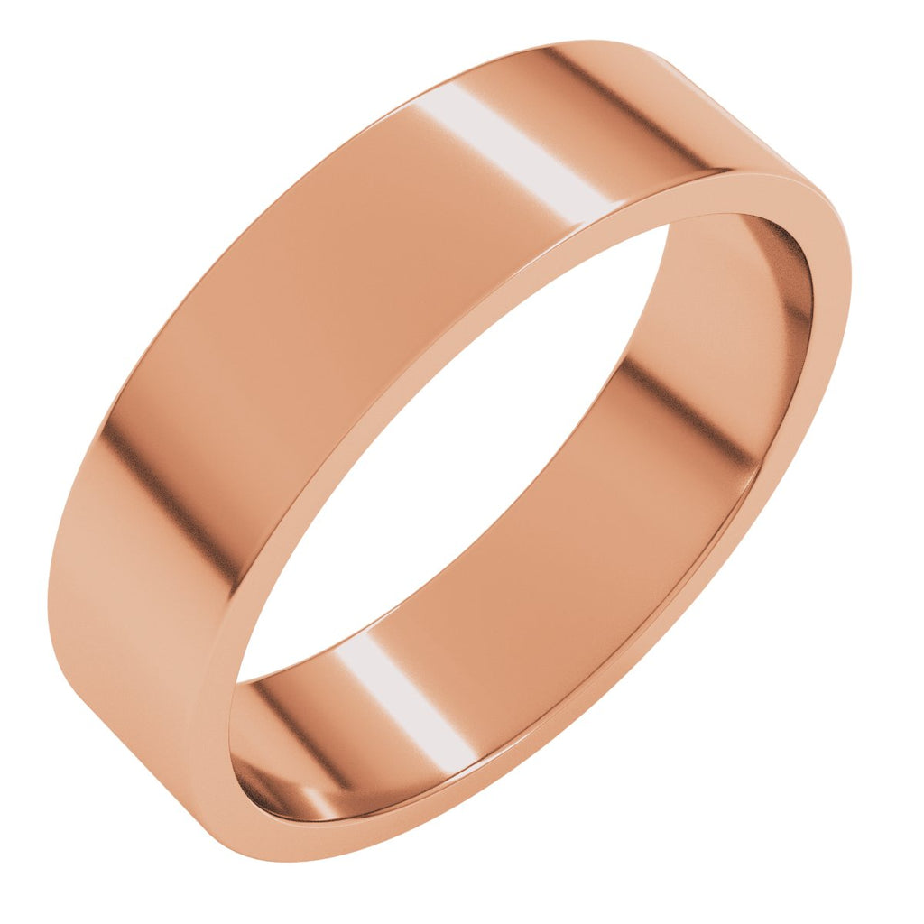 5 mm Flat Band in 14k rose gold