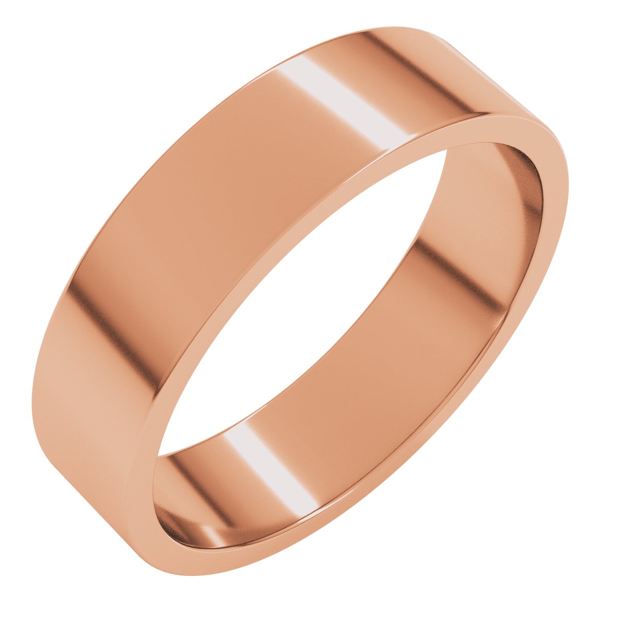 5 mm Flat Band in 14k rose gold