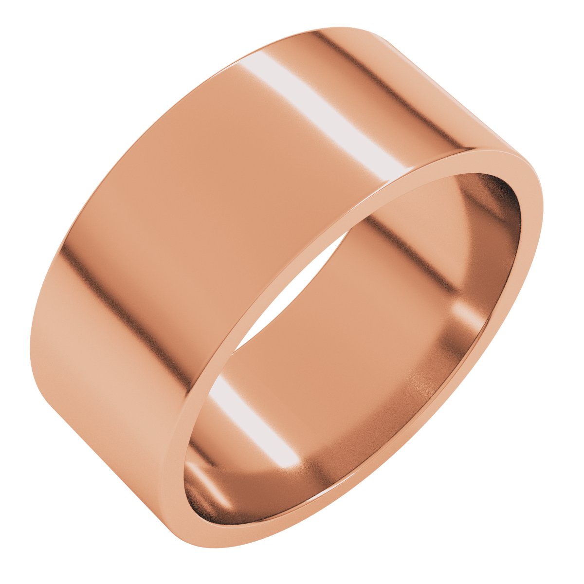 8 mm Flat Band in 14k rose gold