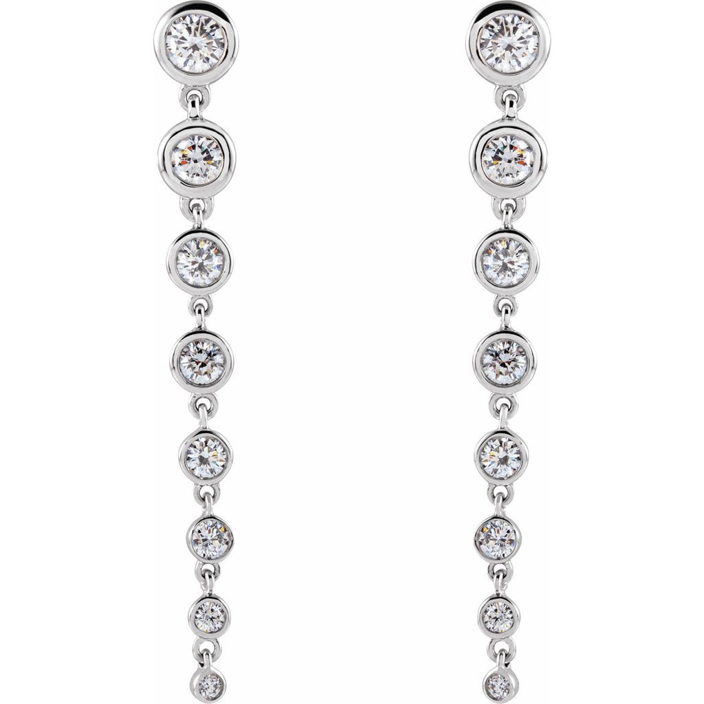 1 3/4 CTW Lab-Grown Diamond Earrings in 14k white gold