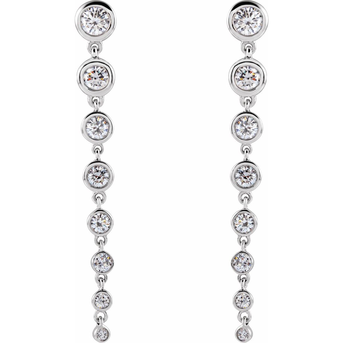 1 3/4 CTW Lab-Grown Diamond Earrings in 14k white gold