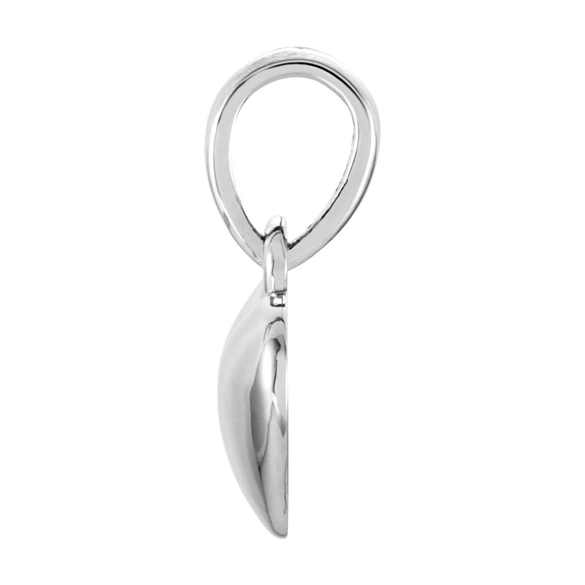 .03 CT Natural Diamond Engravable Heart Pendant in 14k white gold
