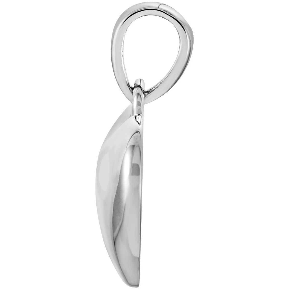 .05 CT Natural Diamond Engravable Heart Pendant in 14k white gold