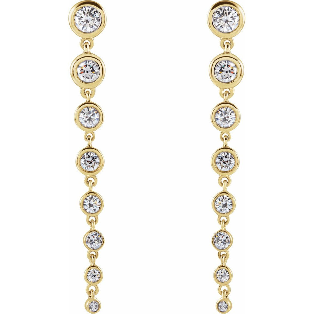 1 3/4 CTW Lab-Grown Diamond Earrings in 14k yellow gold