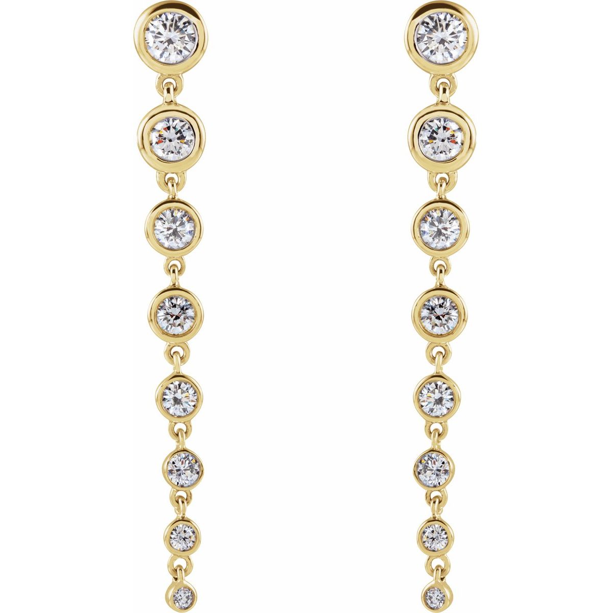 1 3/4 CTW Lab-Grown Diamond Earrings in 14k yellow gold