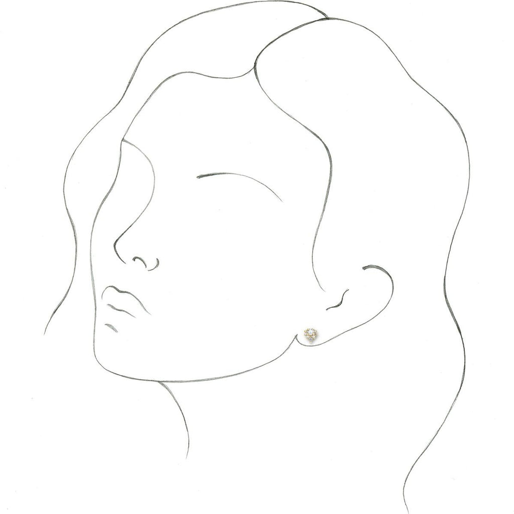 1/2 CTW Natural Diamond Earrings in 14k yellow gold