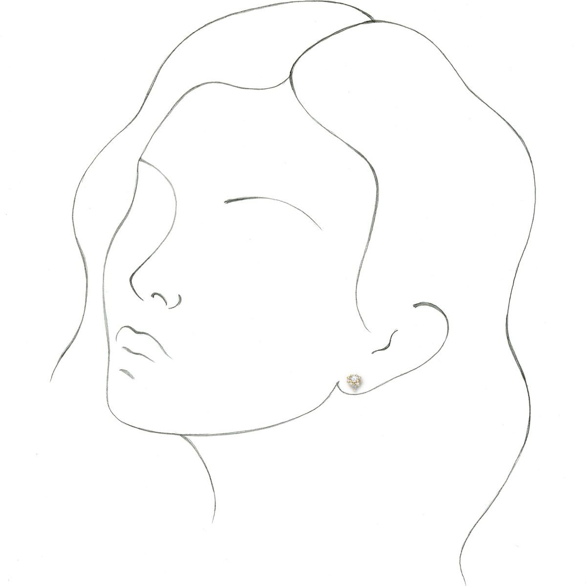 1/2 CTW Natural Diamond Earrings in 14k yellow gold
